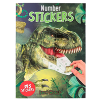 LIBRO PEGATINAS POR NUMEROS DINO WORLD