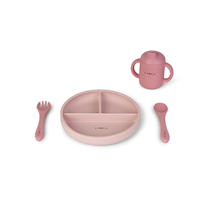 Set alimentación silicona rosa