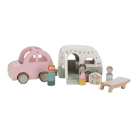 Set coche y Caravana madera Little Dutch