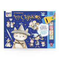 Kit Proyector audiocuemtos -Gato con botas- pulgarcito-Hansel y Gretel-Pinocho