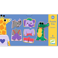 Educativos Puzzle dúo Trio Savana