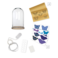 Campana iluminada de mariposas
