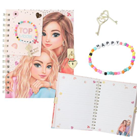 Top Model Diario con candado y pulsera