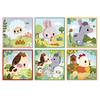 Rompecabezas 9 cubos Animales de la granja