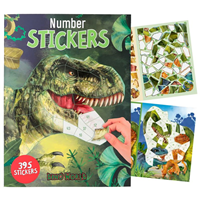 Libro pegatinas por números Dino 