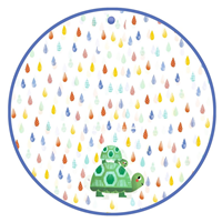 Poncho de lluvia tortuga talla XS 90-110 cm