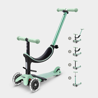 Patinete Mini Micro 4 en 1 Deluxe LED Menta