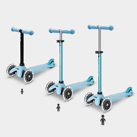 Patinete Mini Micro 4 en 1 Deluxe LED Azul