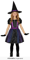 Disfraz Bruja Starried 3-4 años (vestido y sombrero)
