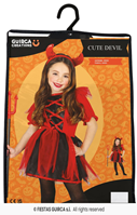 Disfraz Cute Devil 3-4 años (vestido y diadema)