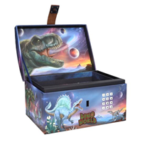 Dino World cofre del tesoro con código, sonido y luz
