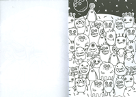 Monstruos colores de neón