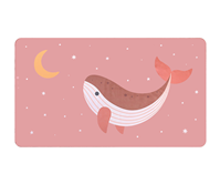 Toalla Playa Microfibra Whale Pink