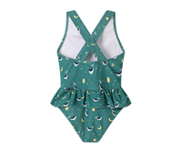 Bañador Cruzado con Volantes Whale Teal 4-5 años