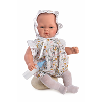 Oli 30cm Ranita Flores Grises y rosas