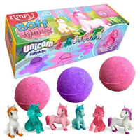 Pack 3 bombas de baño surprise unicornio