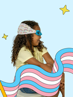 Gafas infantiles azul claro con turbante Arcoiris