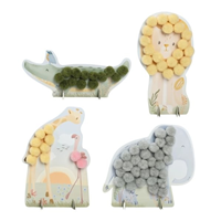 Tarjetas Pompones Safari