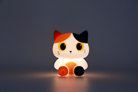 Luz Nocturna Silicona Gato naranja