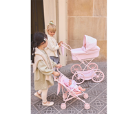 Coche Muñecas Plegable Vichy Rosa